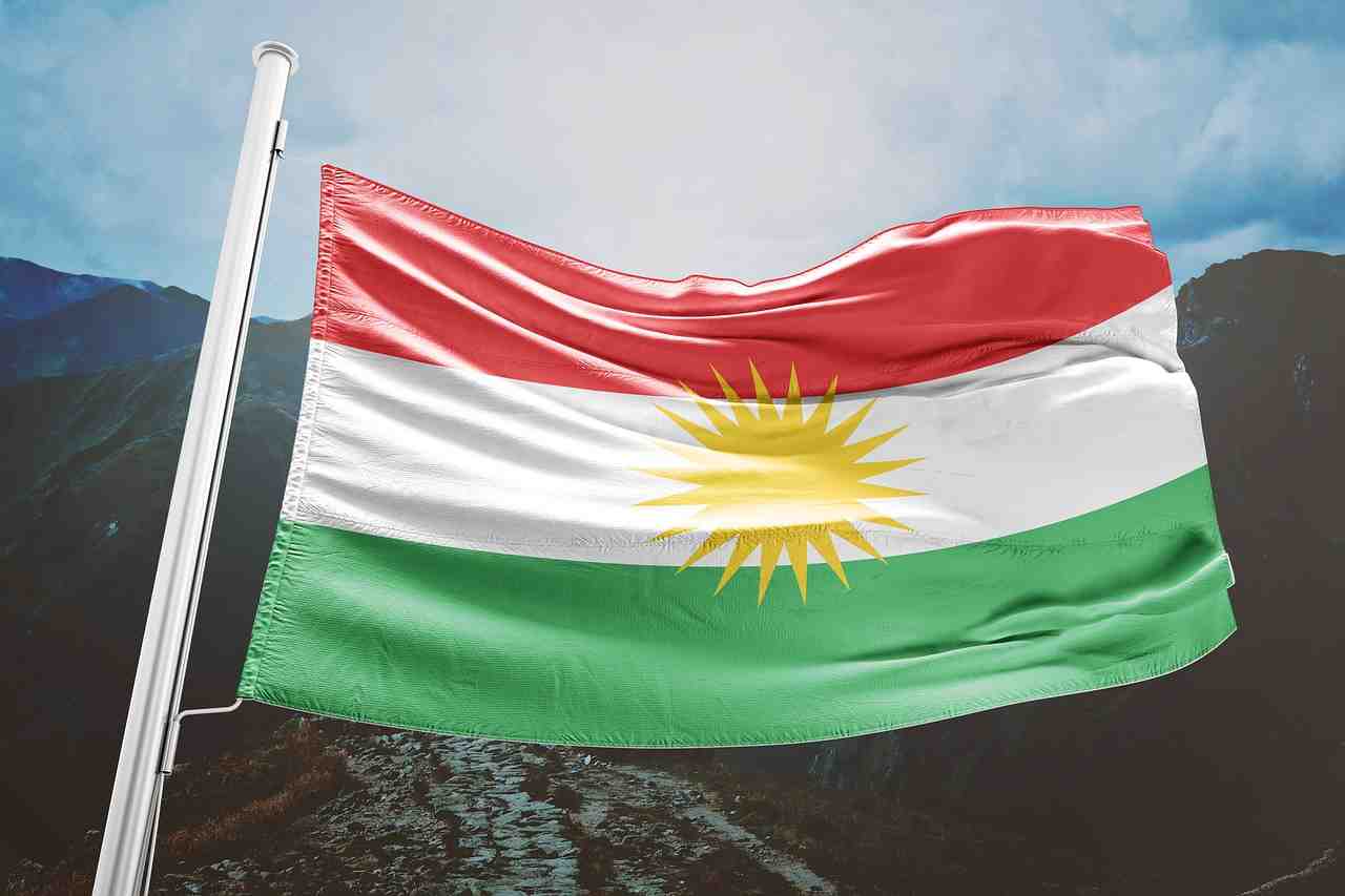 le kurdistan, drapeau, rojava